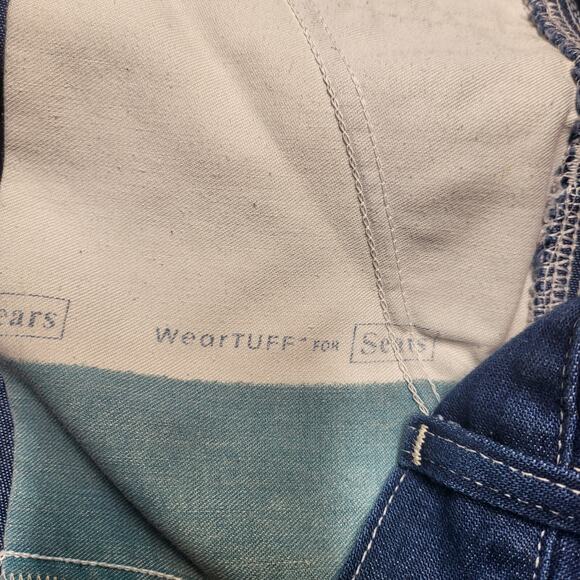 Vintage Sears Roebucks Jeans Mens 40x28 Blue Carpenter Hammer Loop Workwear USA - Picture 4 of 9